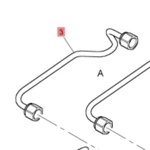 Przewód wtryskowy paliwa Perkins 3 cylinder - oryginał - 131501100