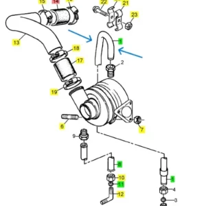 Przewód łącznik do turbiny Perkins - 3381J007
