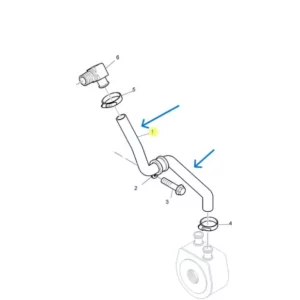 Przewód chłodnicy oleju Perkins 1004.4 1004.40 - oryginał - 3482V081