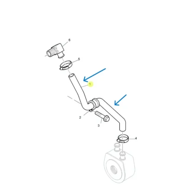 Przewód chłodnicy oleju Perkins 1004.4 1004.40 - oryginał - 3482V081