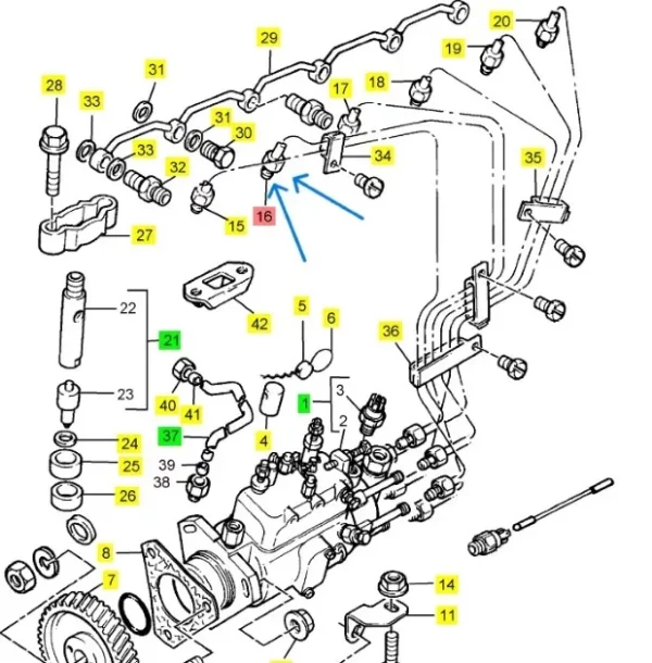 Przewód wtryskowy Perkins - oryginał - 3522N022