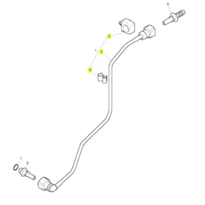 Przewód paliwa Perkins - oryginał - 4127A148